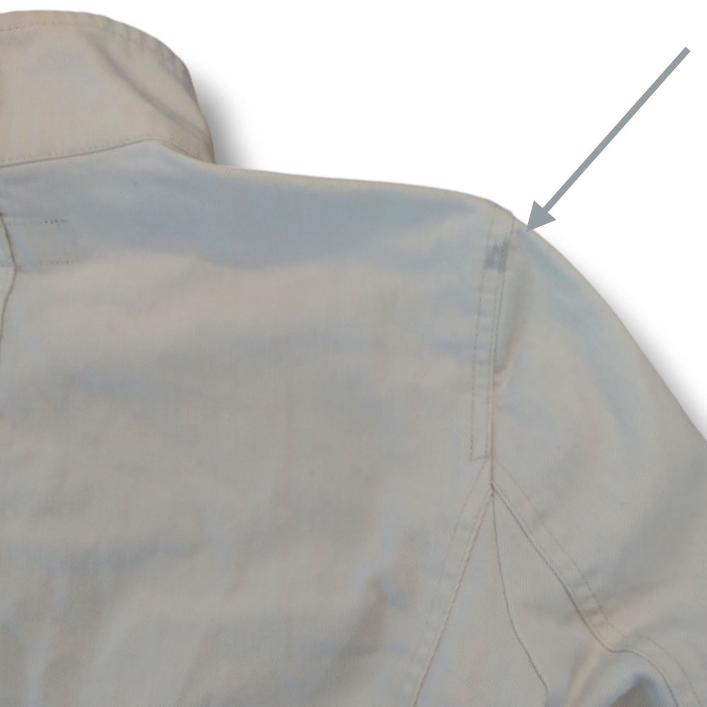 Lauren Jeans Co Ralph Lauren Cream Denim Utility Jacket L Vintage Y2K - Picture 7 of 7